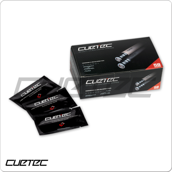 Cuetec Cynergy Shaft Wipes – 58ct Box | Golden Break Billiards