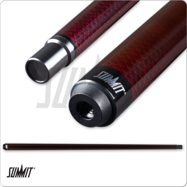 Summit – Carbon – Red Fishtail – Butt Only | Golden Break Billiards