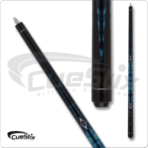 TL26 Talon – Blue Stained Tiger Maple w/ Black Points | Golden Break Billiards