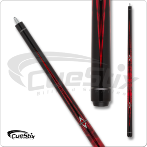 TL28 Talon – Red Stained Tiger Maple w/ Black Points | Golden Break Billiards