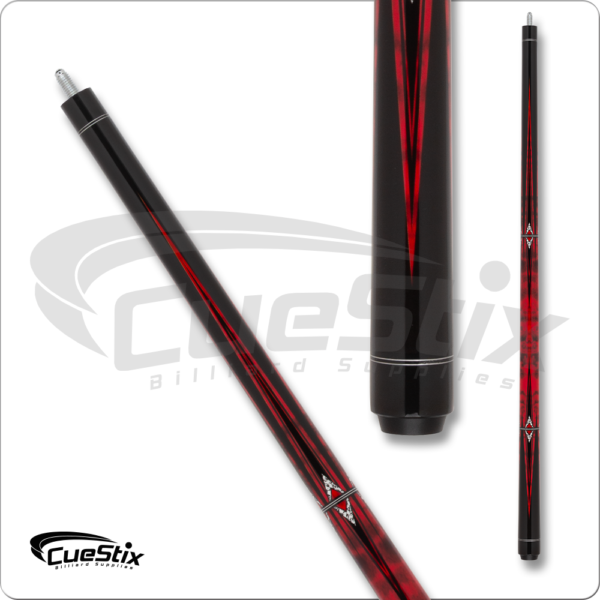 Talon – Red Stained Tiger Maple w/ Black Points | Golden Break Billiards