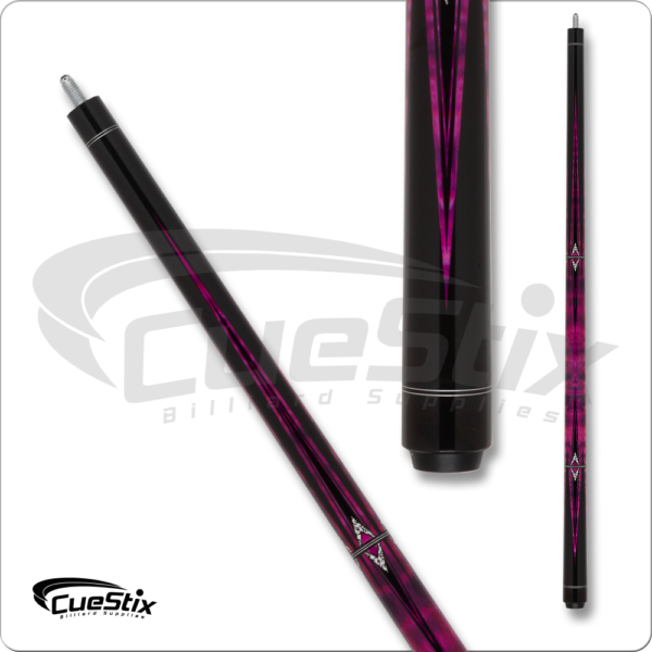 Talon – Fuchsia Stained Tiger Maple w/ Black Points | Golden Break Billiards