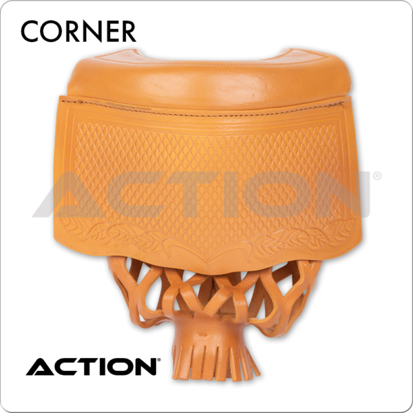 Tan Leather Shield Pockets | Golden Break Billiards