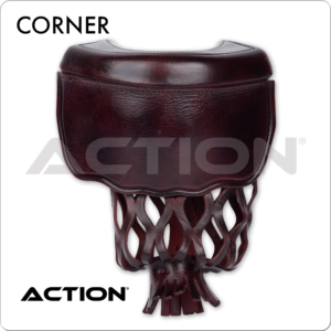 TPPK08 Burgundy Leather Shield Pockets | Golden Break Billiards