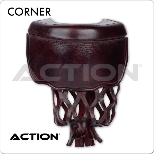 TPPK08 Burgundy Leather Shield Pockets | Golden Break Billiards