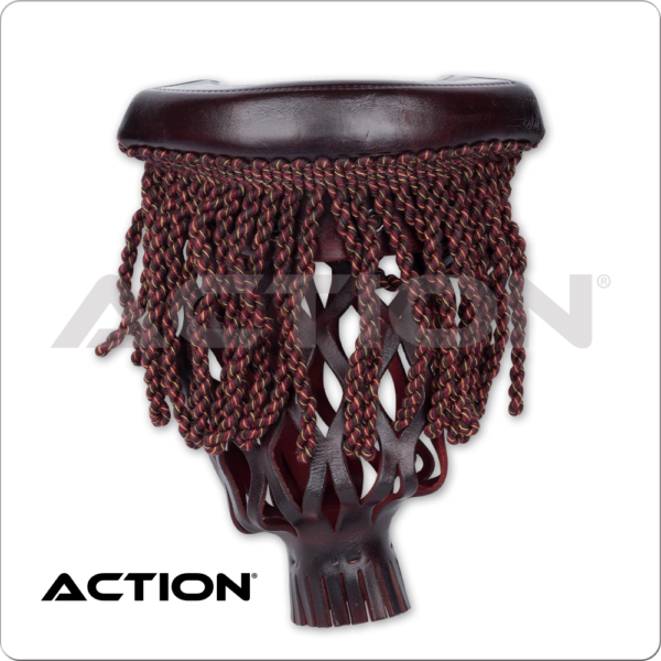 Burgundy Fringe Leather Pockets | Golden Break Billiards