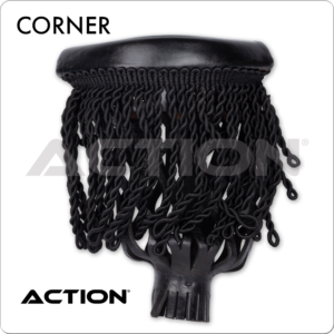 Black Leather Fringe Pockets | Golden Break Billiards
