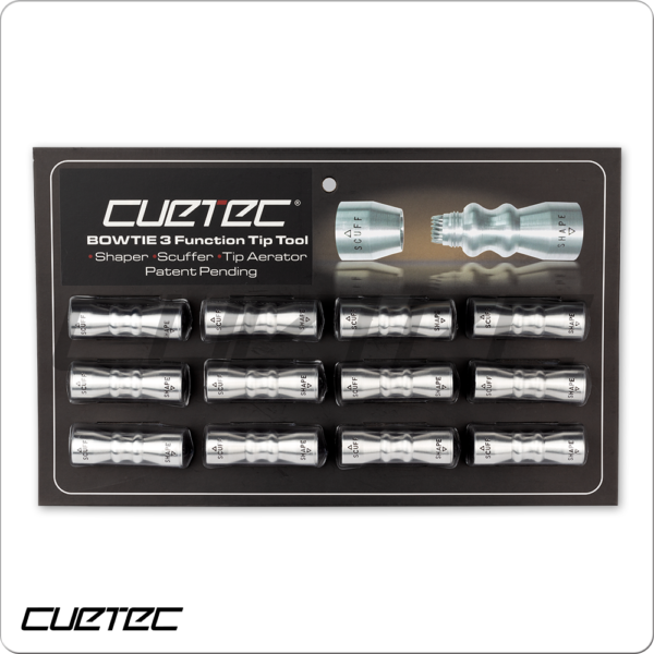 Cuetec Silver Bowtie Tip Tools - Card of 12