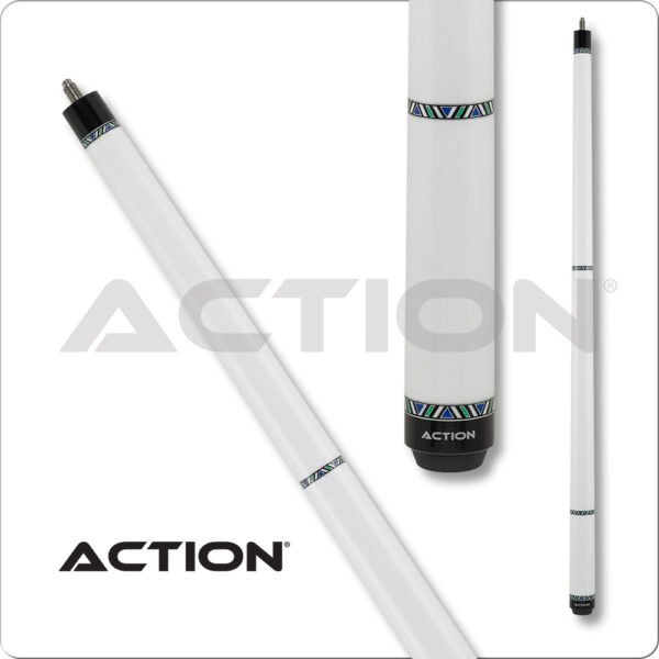 Action – Value – White w/ Black & Turquoise Rings | Golden Break Billiards
