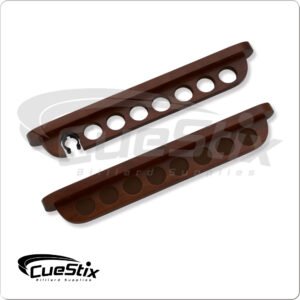 WR7WC 7 Cue Wall Rack w/ Bridge Clip | Golden Break Billiards