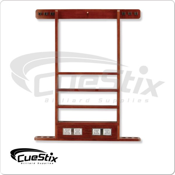 Score Counter Deluxe 6 Cue Wall Rack | Golden Break Billiards