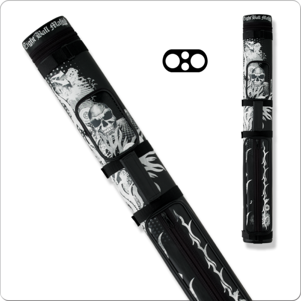 Eight Ball Mafia – 2×2 – Black Skull & Flames – Hard Case | Golden Break Billiards