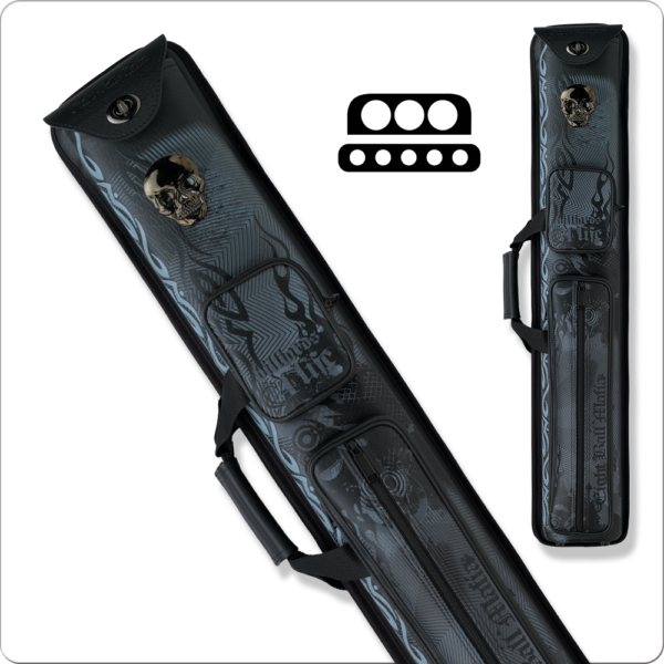Eight Ball Mafia – 3×5 – Black Steel Skull – Hard Case | Golden Break Billiards