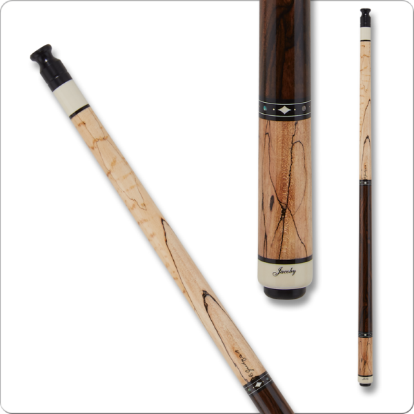 Jacoby – Spalted Maple w/ Dark Handle – No Wrap | Golden Break Billiards