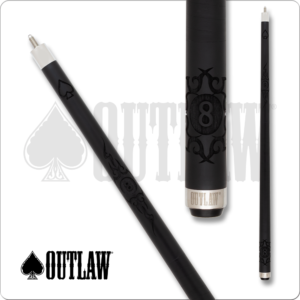 OL63 Outlaw Midnight Cue Outlaw Midnight 8-Ball w/ Tribal Barbed Wire pool cue | Golden Break Billiards